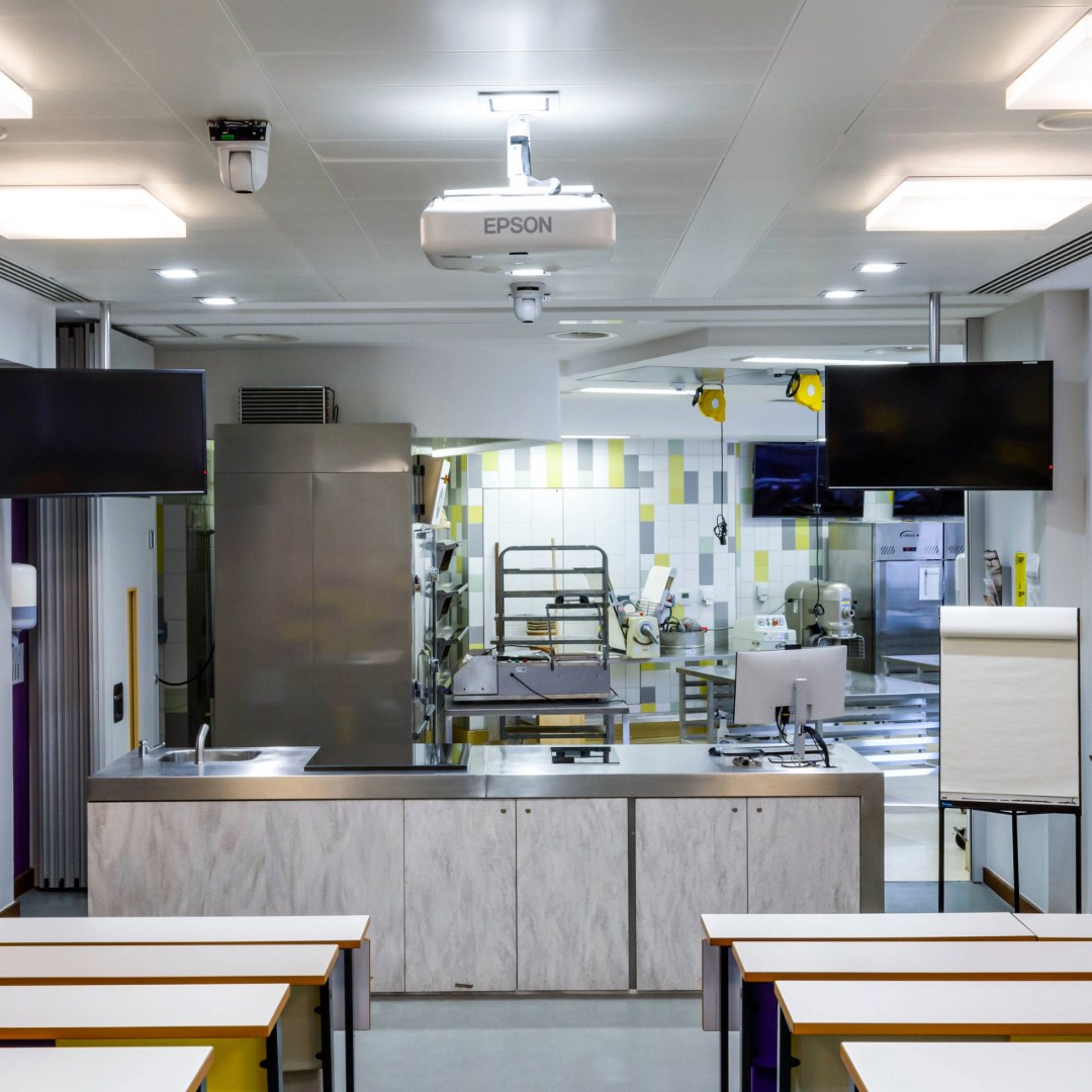 The National Bakery School teaching kitchen today